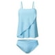 thumbnail image 4 of MKLEKYY Trajes De Baño Completo Mujer Women High Waisted Bikini Sexy Push Up Two Piece Swimsuits Vintage Swimsuit Two Piece Retro Ruched Low Waist Solid Bikini Set, 4 of 6