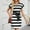 Black, variant on Beach Dresses For Women Sevevn Women's Summer Dresses 2025 Striped Cap Sleeve T Shirt Crewneck Casual Dress A Line Tie Waist