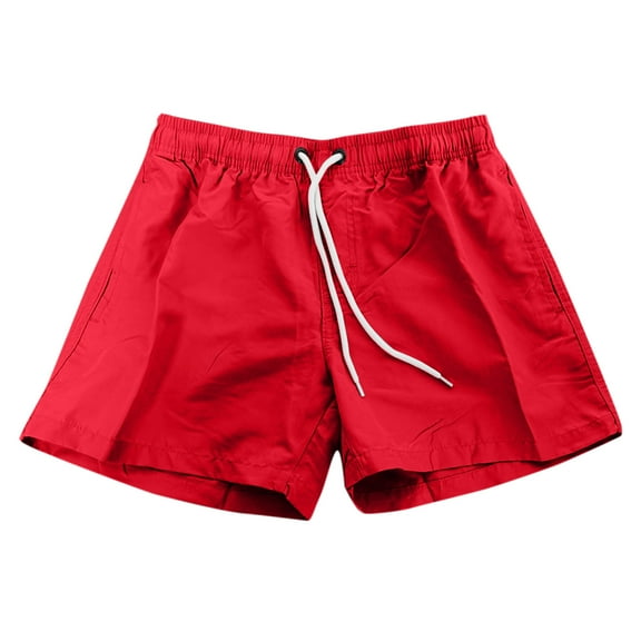 JLFKNG Casual Mens Swim Shorts Simple Solid Color Large Pockets Loose Fit Straight Leg Swim Bottoms With Adjustable Waist Straps Above Knee Suit For Seaside, Vacation, Holiday