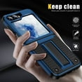 thumbnail image 4 of TECH CIRCLE for Samsung Galaxy Z Flip 6 5G Case with Hinge Protection & Built-in Kickstand, Dual Layer Shockproof TPU Hard PC Back Cover Slim Protective Case for Samsung Galaxy Z Flip 6,Navyblue, 4 of 9