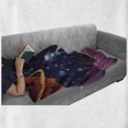 thumbnail image 5 of Alien Soft Flannel Fleece Throw Blanket, Cosmic Space Background with Funny Character Outer World Elements, Cozy Plush for Indoor and Outdoor Use, 50" x 70", Dark Purple Multicolor, by Ambesonne, 5 of 5