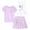 White/Purple, variant on Garanimals Newborn, Baby & Toddler Girl Cotton Terry 3-Piece Set, Tank, Tee & Pull-On Shorts, Sizes 0-6T