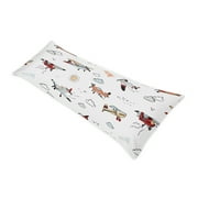 Vintage Airplane Red and Blue Body Pillow Case by Sweet Jojo Designs