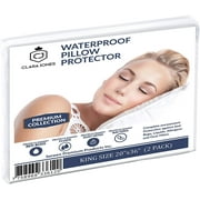 Queen Size Waterproof Pillow Protector 2 Piece Set