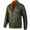 Army Green, variant on IYTR Men's Stand Collar Flight Jacket Warm Winter Coats Windproof Thicken Fleece Lined Baseball Jackets with Pockets Army Green XXXL