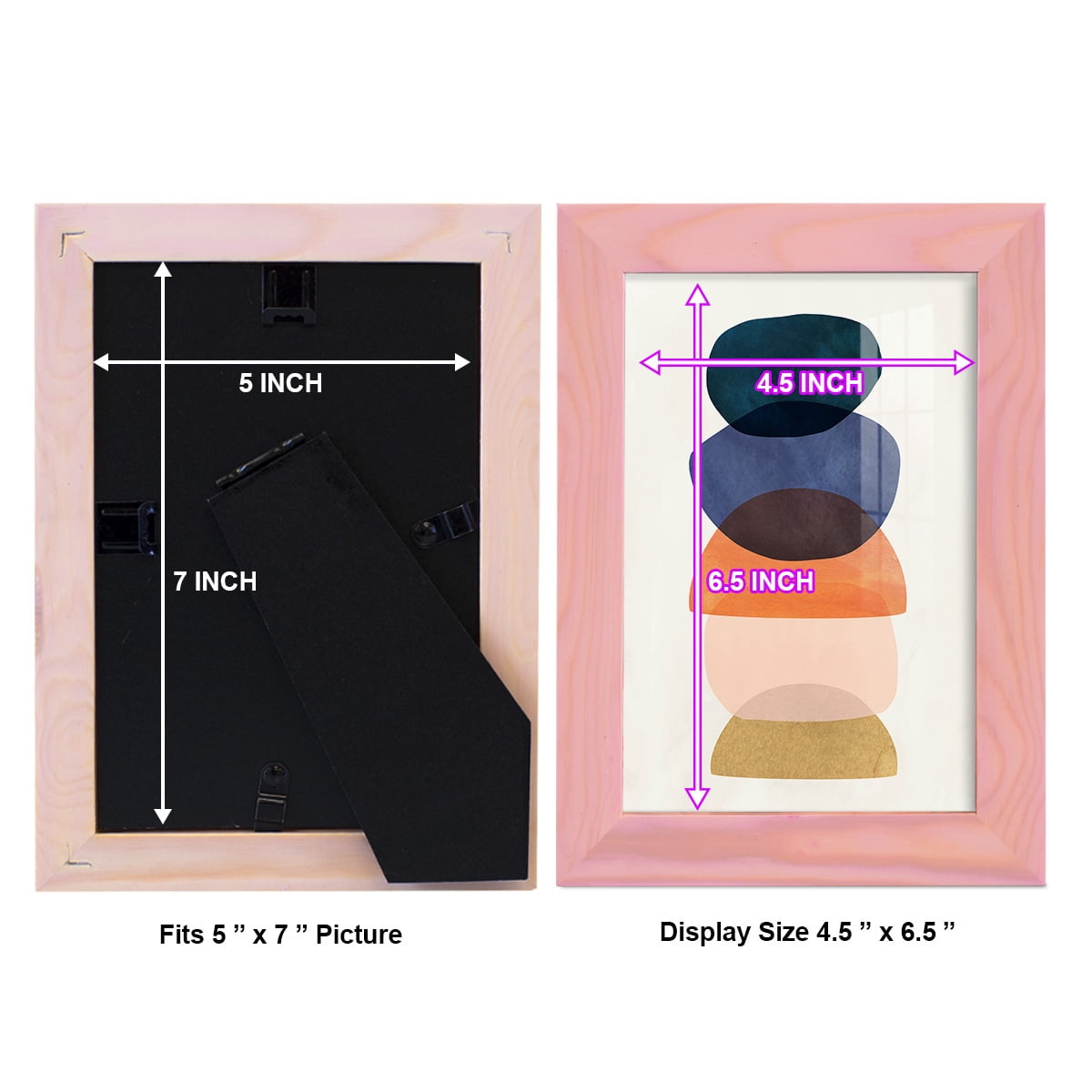 Mod Pods I -Framed Print w/glass-Sunset Pink