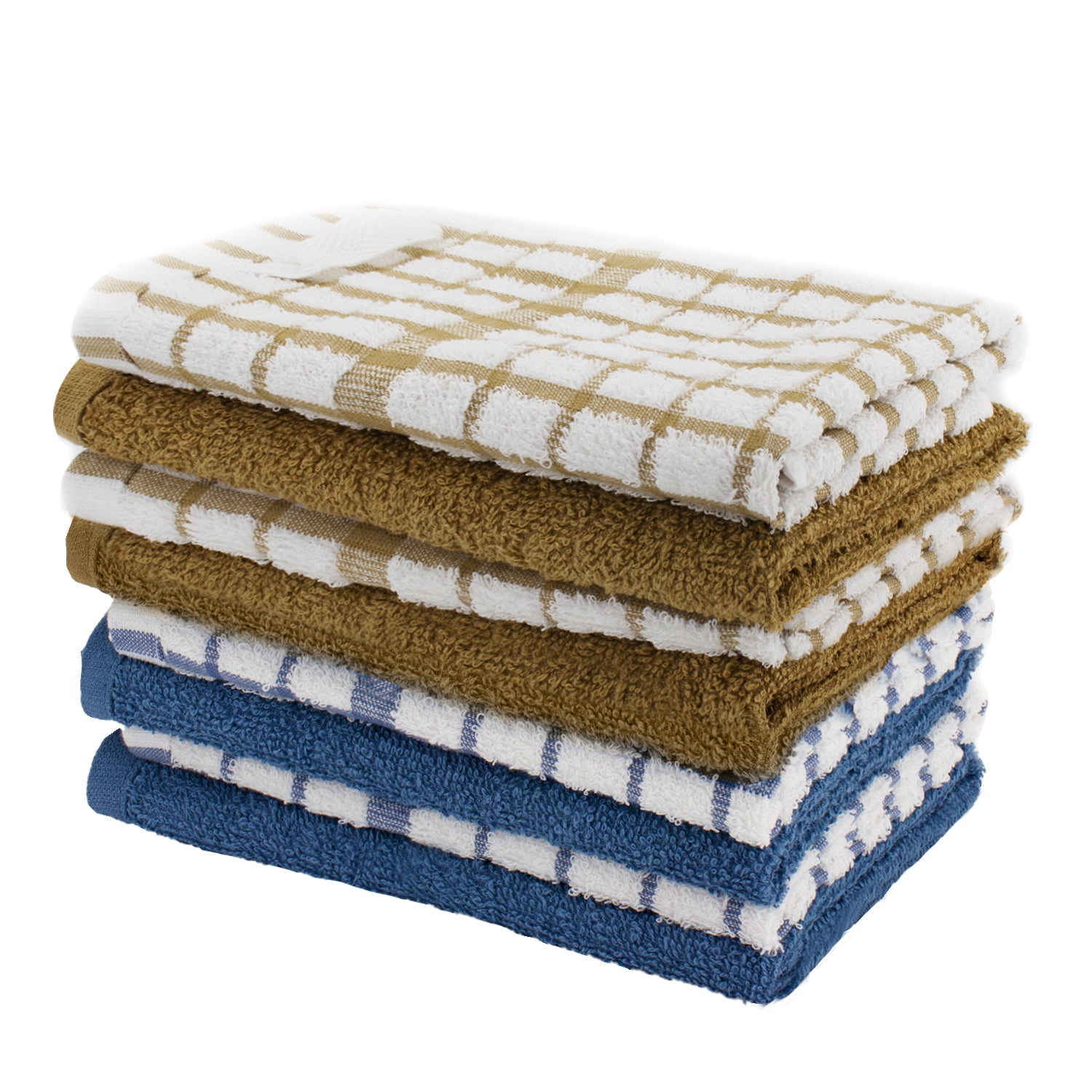 Natural Cotton Terry Dish Cloths Dish Rags, Soft And Absorbent