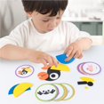 thumbnail image 1 of Maoww Kids Wooden Pattern Blocks Puzzles Cartoon Animals Jigsaw for Playing Games Sorting Stacking Game Early Educational Toy for Kids, 1 of 5