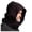 Black, variant on SUXIAN Warm Winter Hats Hooded Scarf Crinkle Soft Knitted Hat Neck Warmer Men Outdoor Cold Weather