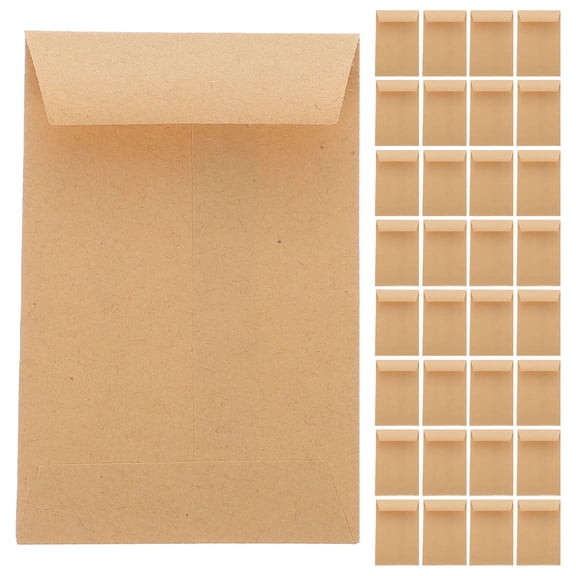 Homoyoyo 50Pcs Small Kraft Paper Envelopes with Self Adhesive Sealing for Organization