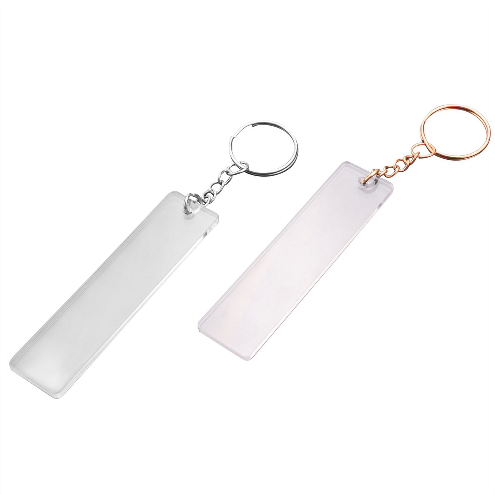 150pcs Clear Blank Keychains Kit Acrylic Keychain Blanks Key Chain Rings  and Jump Rings for Crafting Vinyl Projects DIY Supplies