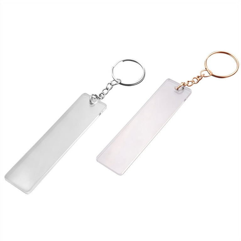 Acrylic Blank Keychains, Clear Keychain Blanks For Vinyl With Acrylic  Blanks, Keychain Tassels, Key Rings With Chain And Jump Rings - Temu