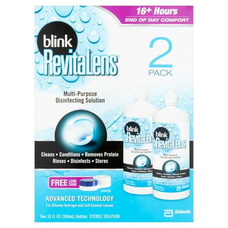 Blink RevitaLens multi-usage Désinfectant Solution Lens, 10 fl oz, 2 count