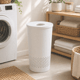 thumbnail image 6 of Mainstays Round Lidded Hamper, White, Adult, 6 of 12