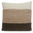 thumbnail image 2 of Parkland Collection Athea 20x20" Solid Cotton Fabric Throw Pillow in Brown/Beige, 2 of 10
