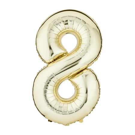 34 Gold Number 8 Foil Balloon by Way To Celebrate