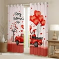 thumbnail image 2 of Castle Fairy Kids Teenagers Happy Valentine's Day Curtains Pack of 2 (42x84 Each),Kawaii Gnome Truck Curtains Blackout,Romantic Love Heart Print Bedroom Curtains,Microfiber Bedroom Decor, 2 of 6