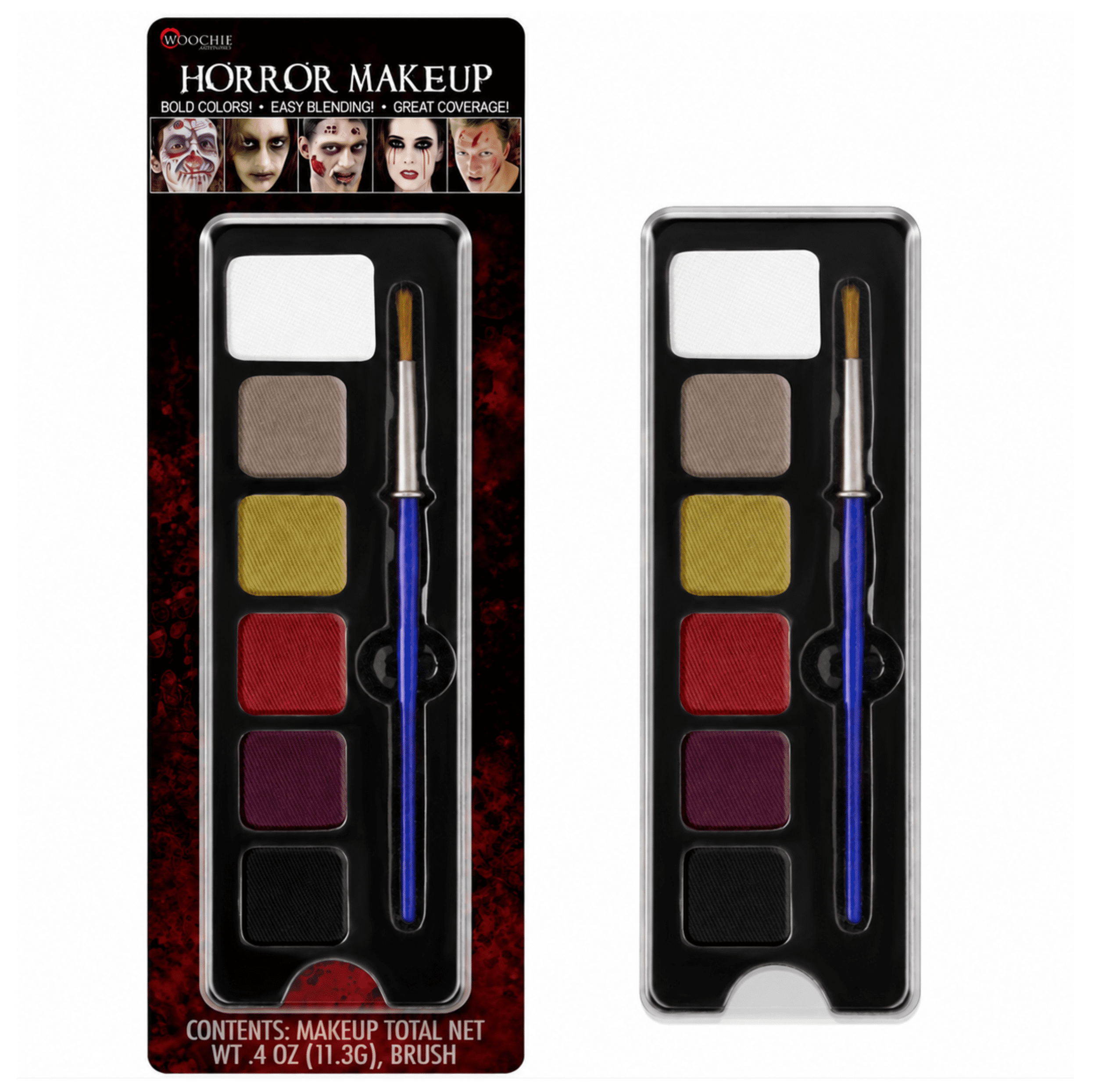 Woochie 6 Color Halloween Horror Makeup Palette with Brush