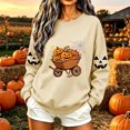 thumbnail image 2 of Uootdi Halloween Sweatshirts for Women Crew Neck Halloween Theme Graphic Womens Sweatshirt Relaxed Fit Holiday Party Womens Tops Gift, 2 of 8