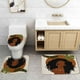 thumbnail image 5 of Juego de 4 cortinas de ducha para niña negra, diseño de mariposas con motivos florales, color azul, verde azulado y rosa, decoración de baño para mujer afroamericana, cortina de ducha de tela negra, 5 of 7