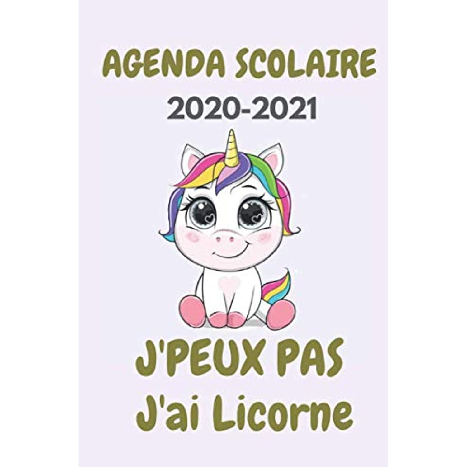 Mon agenda scolaire Licornes 2020-2021 