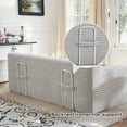 thumbnail image 5 of Miniyam Convertible Loveseat Sofa Bed with Memory Foam, Small Couch for Apartment, No Assembly, Corduroy, Gray, 5 of 7