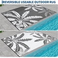 thumbnail image 3 of TacleeKii Waterproof Outdoor Rug 9' x 12', Reversible Plastic Straw Mat for Patio, RV, Camping & Deck, Gray, 3 of 8