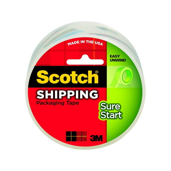 Scotch Sure Start Shipping Packaging Tape, 1.88 in x 54.6 yd