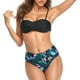 thumbnail image 4 of Traje de baño de mujer estampado de 2 piezas de bikini cómodo de cintura alta de color sólido estilo playa OAVQHLG3B Store  lin121212, 4 of 4