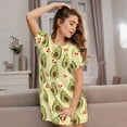 thumbnail image 3 of Lsque Avocados And Hearts Pattern Nightgowns for Women Sleep Shirts Short Sleeve Nightshirt Pullover Nightdress Soft Sleepwear Relaxed Fit Nightdress, 3 of 6