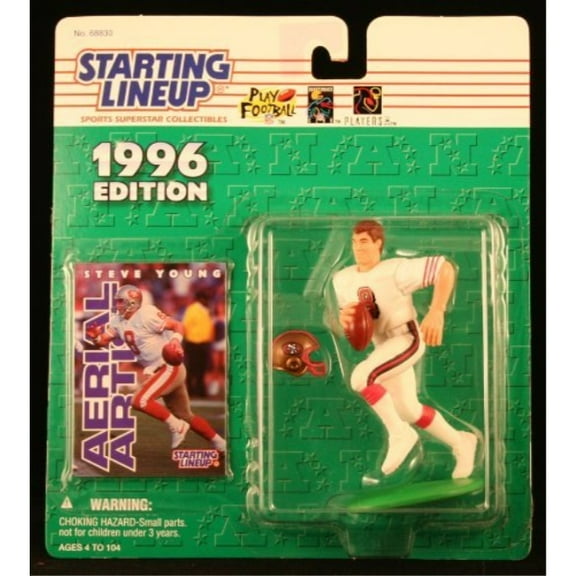 starting lineup steve young / san francisco 49ers 1996 nfl action figure & exclusive nfl collector trading card