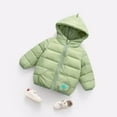 thumbnail image 4 of ESHOO Toddler Boys Girls Winter Warm Dinosaur Hooded Down Coats Kids Zipper Puffer Jackets Outwear 2-7T, 4 of 6