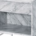thumbnail image 4 of Faux Marble Accent Table with Chrome Finish, White, 4 of 5