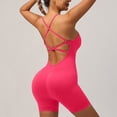 thumbnail image 2 of CHUMUD Womens Workout Outfit Built-In Bra Crisscross Back Tummy Control Butt Lifter Bodysuit Shorts, Seamless Activewear Romper Yoga Gym, 2 of 6