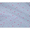 thumbnail image 4 of oneOone Cotton Flex Fabric Blue & Peach Flower Floral Print Fabric BTY 40 Inch Wide, 4 of 4