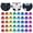 Guide button skins, variant on eXtremeRate 16 Pcs(a Set) Custom Polychrome Home Button Power Switch Stickers Skin Cover for Xbox One Console