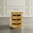 thumbnail image 5 of Brix Mid-Century Modern Floating Sculpture Layered Round End Table, 5 of 10