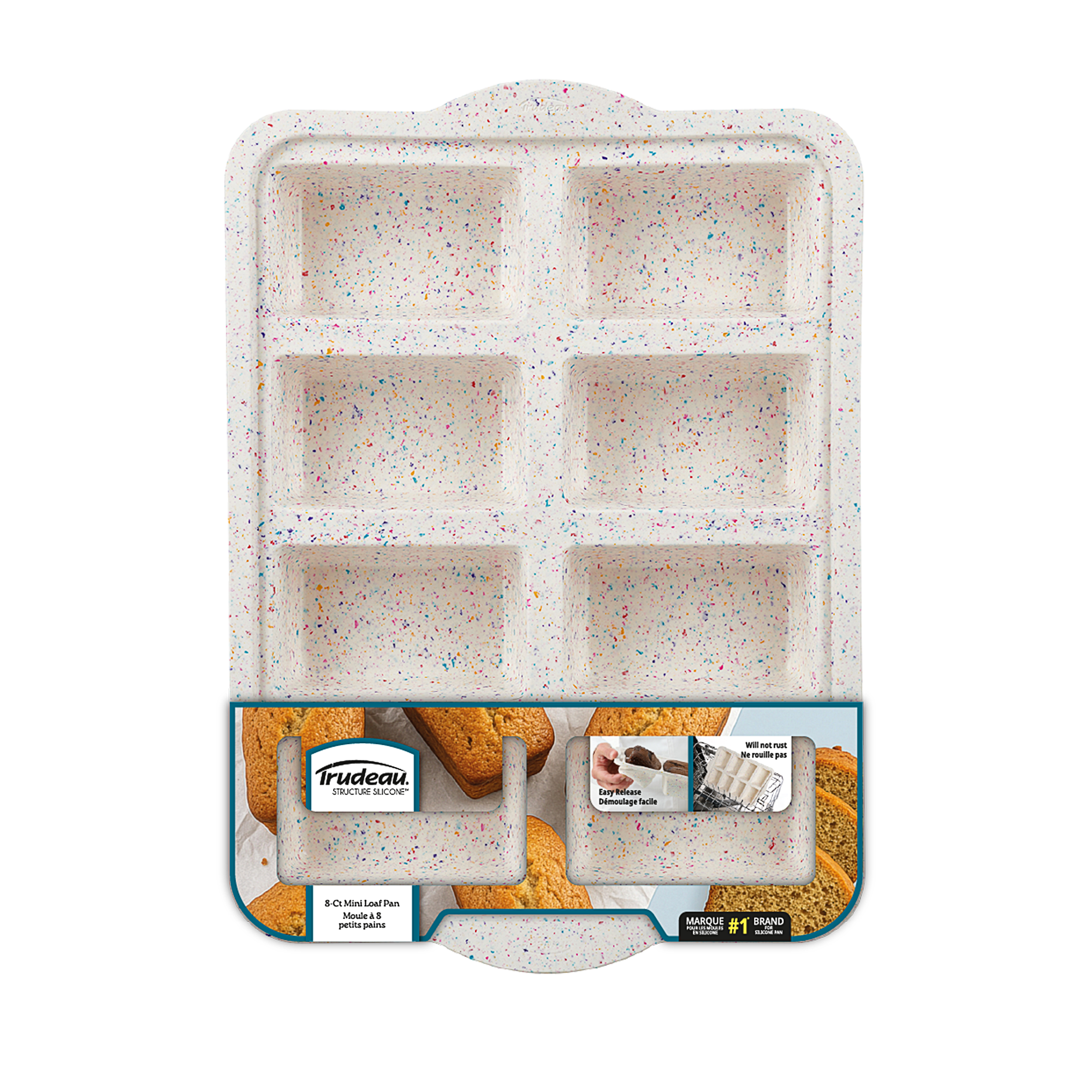 Trudeau Structured Silicone 8-Count Mini Loaf Pan photo 1