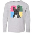 thumbnail image 3 of Inktastic Blue French Bull Dog Long Sleeve Youth T-Shirt, 3 of 5