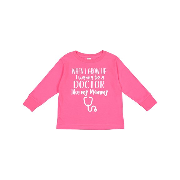 Inktastic Future Doctor Like Mommy Girls Long Sleeve Toddler T-Shirt