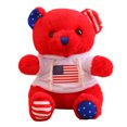 thumbnail image 1 of wsevypo 4 de julio oso patriótico de peluche juguete bandera estadounidense regalo, 1 of 4
