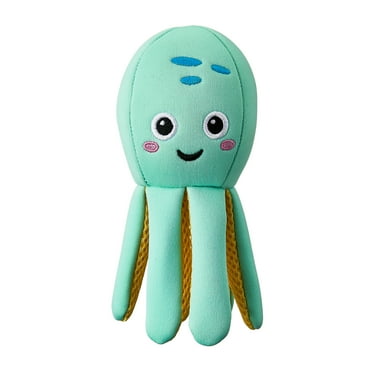 Vibrant Life Summer Floating Turquoise Octopus Dog Toy with Squeaker, Chew Level 2