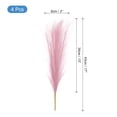 thumbnail image 2 of 4 Paquetes de Hierba Pampas Falsa de 17 Pulgadas 6 Tallos Hierba Artificial para Decoración, Marrón Rojo, 2 of 6