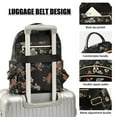 thumbnail image 3 of FORMRS Mini Backpack Purse for Women Travel Daypack Casual Shoulder Bag, Black Flowers, 3 of 7