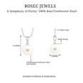 thumbnail image 4 of Rosec Jewels Cultured Freshwater Pearl Pendant Necklace with Chain - AAA Quality - June Birthstone Necklace - with Jewelry Box, 14K Yellow Gold, 4 of 7