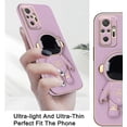 thumbnail image 3 of Compatible with Xiaomi Redmi Note 10 Pro Case Silicone TPU Plating, Xiaomi Redmi Note 10 Pro Cases Cute Astronaut Pattern Phone Case with Stand (Purple), 3 of 7