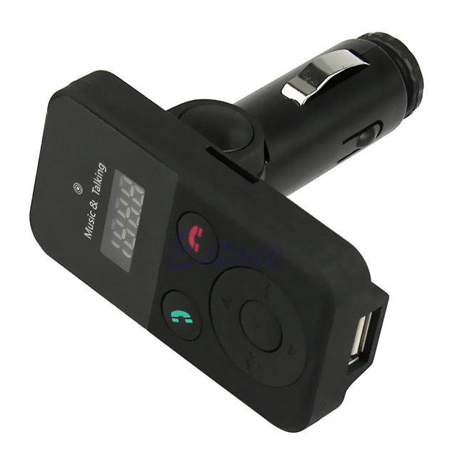 Black Kit de transmisor Fm compatible con Bluetooth manos libres inalámbrico remoto para coche Usb Sd Lcd
