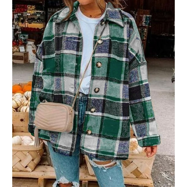 Plaid green shop jacket