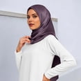 thumbnail image 2 of Landzoo One Elegant Satin Muslim Head Scarf Square Soft Hijab Wrap For Fashionable Hair Band Neck Cover Soft Stylish Basic Heardband, 2 of 5