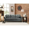 thumbnail image 2 of Hawthorne Collections Rolled Arm Contemporary Microfiber/Wood Sofa in Dark Gray, 2 of 12